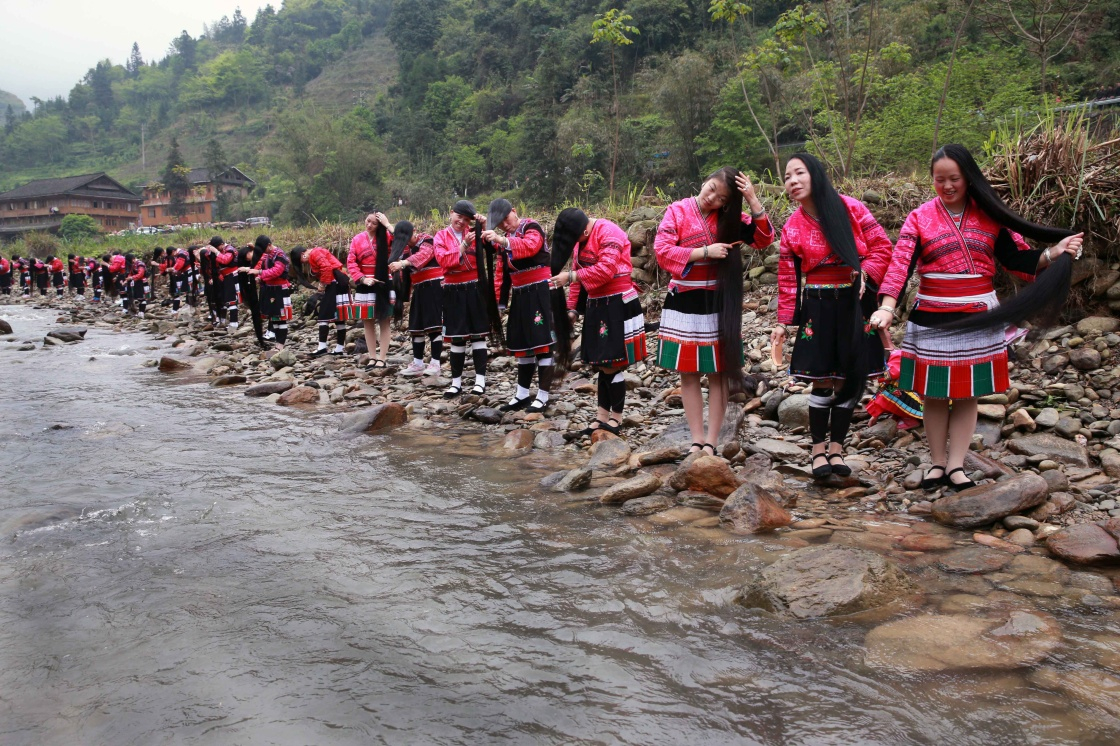 Ethnic Custom: The Village of Longest Hair-Huangluo Yao Village in Guangxi Province